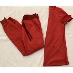 Figs Women's Red Scrub Set
